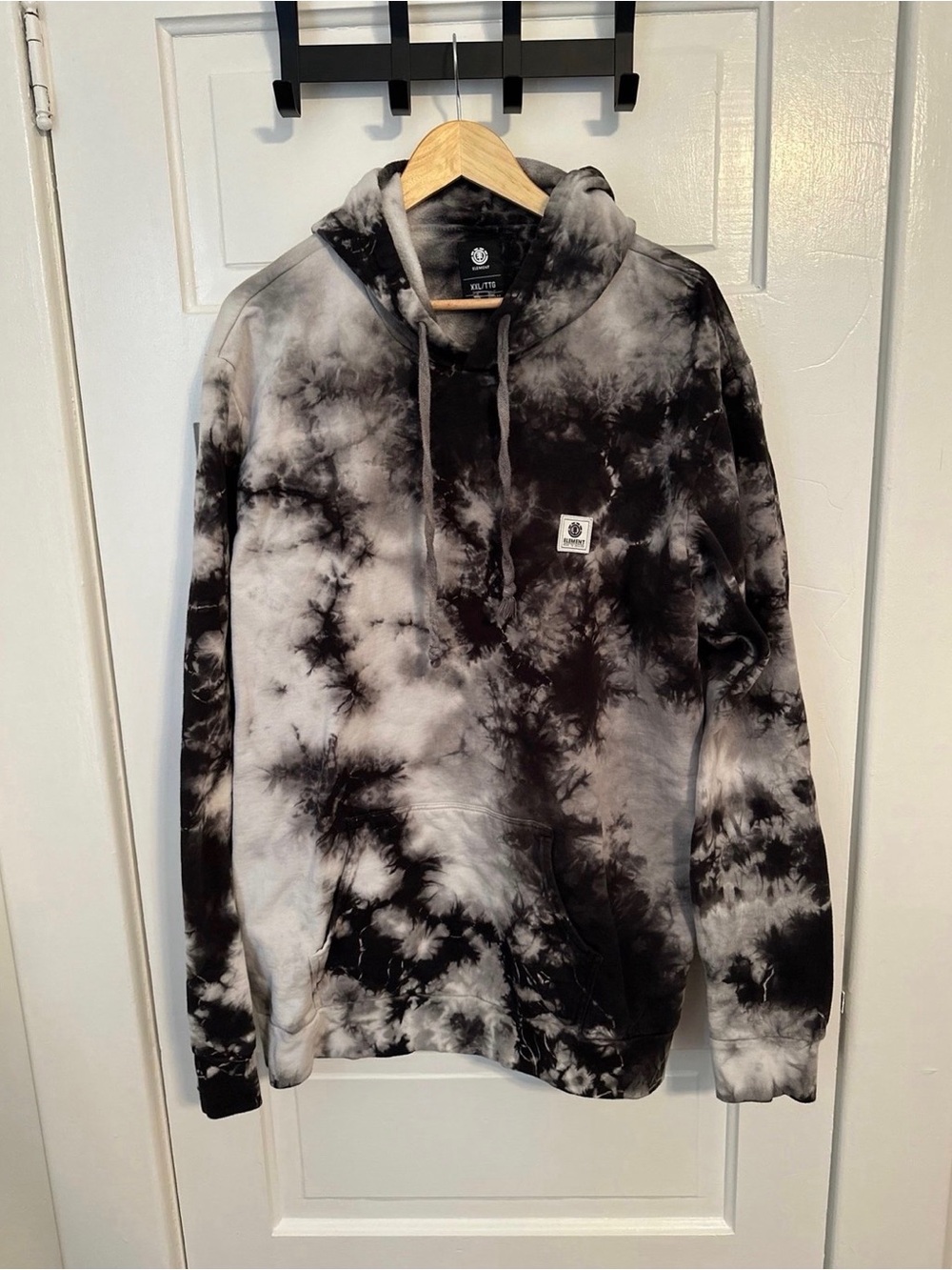 Element Men's Black & Gray Tie-Dye Zip Hoodie